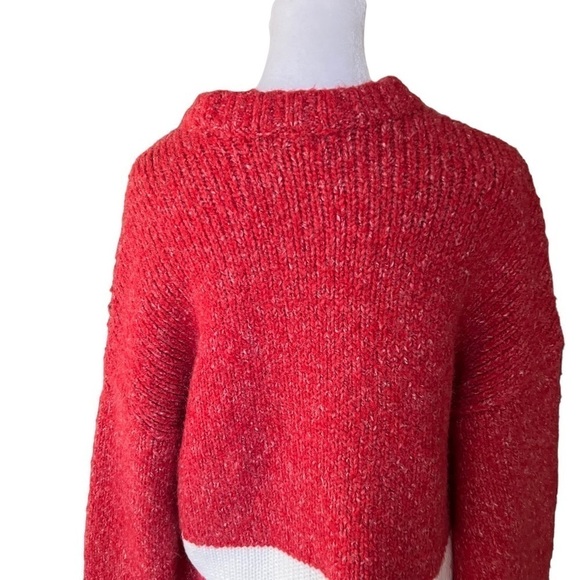 Lovers + Friends x Revolve - Kirkland Crew Sweater in Red & White Sz S - Picture 5 of 8